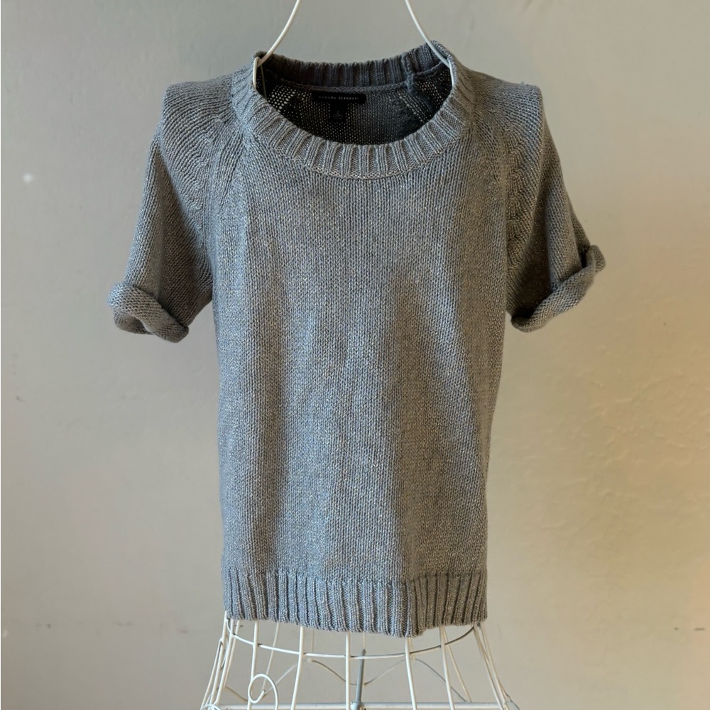 Banana Republic Grey And Gold Sparkle Sweater